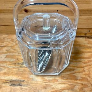Vintage MCM Lucite ice bucket.